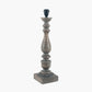 Alia Grey Wash Turned Mango Wood Table Lamp Base