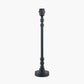 Rhode Matt Black Stick Metal Table Lamp Base with Henry 30cm Taupe Handloom Cylinder Lampshade