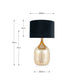 Stellar Champagne Gold Glass Dual Light Table lamp