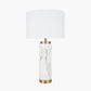 Carrara Marble Effect Ceramic Tall Table Lamp