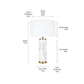 Carrara Marble Effect Ceramic Tall Table Lamp