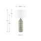 Bethan Embossed Grey Ceramic Table Lamp