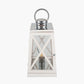 Devon White Wash and Chrome Lantern Table Lamp