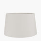 Galle Grey Wash Wood Textured Table Lamp Base with Winston 35cm White Handloom Tapered Lampshade
