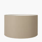 Galle Grey Wash Wood Textured Table Lamp Base with Henry 30cm Taupe Handloom Cylinder Lampshade