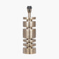 Elon Champagne Gold Metal Stacked Cylinder Table Lamp Base with Harry 35cm Ivory Cotton Mix Cylinder Lampshade