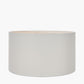Elon Champagne Gold Metal Stacked Cylinder Table Lamp Base with Harry 35cm Ivory Cotton Mix Cylinder Lampshade