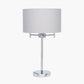 Plaza Silver 3 Light Metal Table Lamp