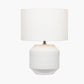 Meribel White Geo Textured Ceramic Table Lamp