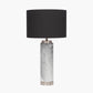 Carrara Grey Marble Effect Ceramic Tall Table Lamp