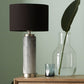 Carrara Grey Marble Effect Ceramic Tall Table Lamp