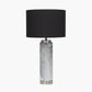 Carrara Grey Marble Effect Ceramic Tall Table Lamp
