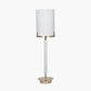 Midland Champagne Gold Metal and Marble Effect Table Lamp