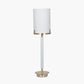 Midland Champagne Gold Metal and Marble Effect Table Lamp