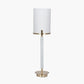 Midland Champagne Gold Metal and Marble Effect Table Lamp