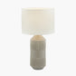 Meribel Grey Geo Textured Tall Ceramic Table Lamp