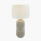 Meribel Grey Geo Textured Tall Ceramic Table Lamp
