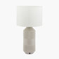 Meribel Grey Geo Textured Tall Ceramic Table Lamp