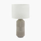 Meribel Grey Geo Textured Tall Ceramic Table Lamp
