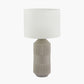Meribel Grey Geo Textured Tall Ceramic Table Lamp
