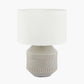 Meribel Grey Geo Textured Ceramic Table Lamp