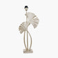 Gingko Shiny Champagne Metal Tall Gingko Leaf Table Lamp Base