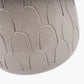 Coco Grey Gloss Arch Design Stoneware Table Lamp Base with Lino 35cm White Self Lined Linen Cylinder Lampshade