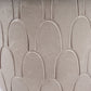 Coco Grey Gloss Arch Design Stoneware Table Lamp Base with Lino 35cm White Self Lined Linen Cylinder Lampshade