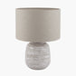 Alina White Dot Design Small Stoneware Table Lamp Base