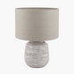 Alina White Dot Design Small Stoneware Table Lamp Base