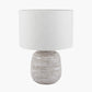Alina White Dot Design Small Stoneware Table Lamp Base