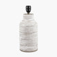 Alina White Dot Design Stoneware Table Lamp Base