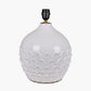 Willow White Leaf Detail Stoneware Table Lamp Base