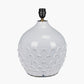 Willow White Leaf Detail Stoneware Table Lamp Base