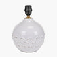 Willow White Leaf Detail Small Stoneware Table Lamp Base
