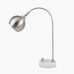 Feliciani��Brushed Silver Metal and White Marble Task Lamp