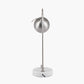 Feliciani��Brushed Silver Metal and White Marble Task Lamp