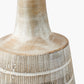 Dambula White Wash Wood Textured Tall Neck Table Lamp Base with Issa Natural Rope 40cm Cylinder Lampshade