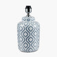 Celia Grey and White Pattern Ceramic Table Lamp Base