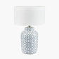 Celia Grey and White Pattern Ceramic Table Lamp Base