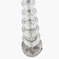 Rosa Glass and Silver Table Lamp Base with Harry 30cm Black Cotton Mix Cylinder Lampshade