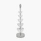 Rosa Glass and Silver Table Lamp Base with Harry 30cm Ivory Cotton Mix Cylinder Lampshade