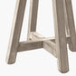 Whitby Grey Wash Wood Tapered 4 Post Table Lamp Base with Edward 35cm Natural Linen Cylinder Lampshade