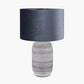 Kira White and Black Textured Stoneware Table Lamp Base