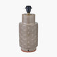Sidra Grey Stoneware Etch Detail Table Lamp Base