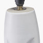 Visage White Face Design Small Stoneware Table Lamp Base with Winston 35cm White Handloom Tapered Lampshade