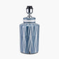 Samara Blue and White Aztec Pattern Ceramic Table Lamp Base