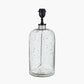 Ophelia Grey Bubble Glass Table Lamp Base with Henry 40cm Taupe Handloom Cylinder Lampshade