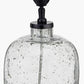 Ophelia Grey Bubble Glass Table Lamp Base with Henry 40cm Taupe Handloom Cylinder Lampshade