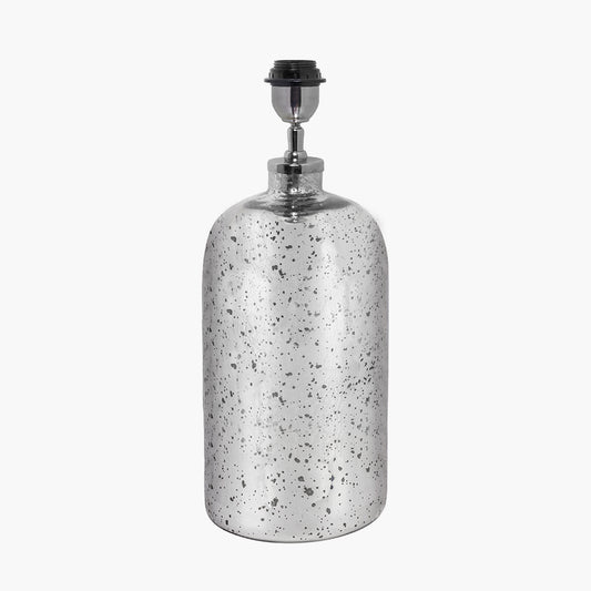 Ophelia Mercurial Glass Table Lamp Base with Henry 40cm Taupe Handloom Cylinder Lampshade